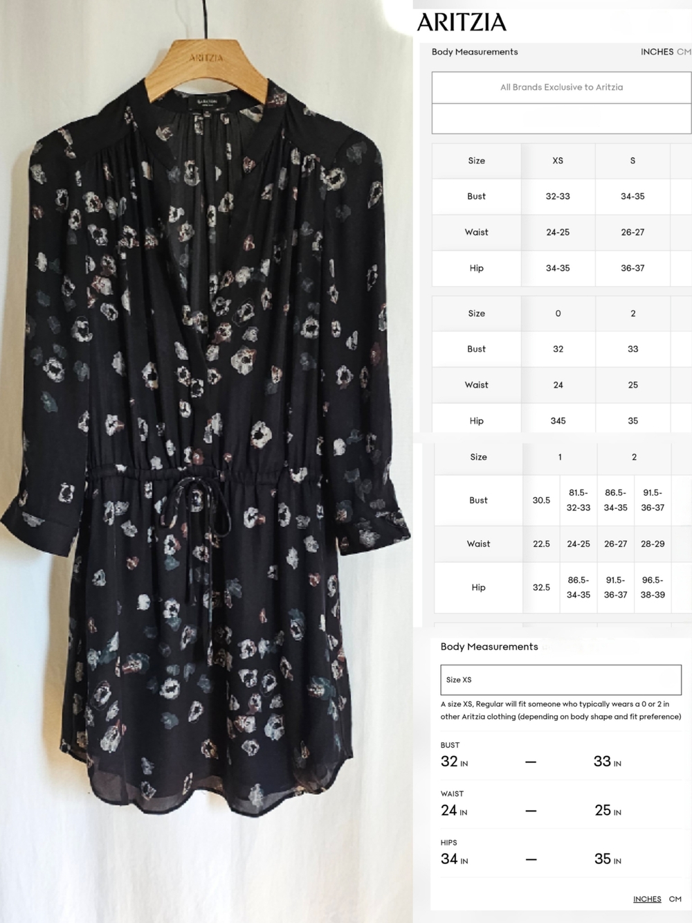 Aritzia Babaton Long Sleeve Silk Bennett Dress - Black & Pattern - Picture 15 of 16